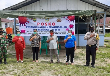 Polsek Sukarame Bersama Tiga Pilar Dirikan Posko PPKM