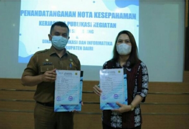 Berbenah Menuju WBBM KPPN Sidikalang Tandatangan Kesepakatan Bersama Kominfo Dairi