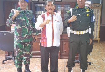 Corps Baret Biru Wadan Denpom Sibolga dan Dansub Denpom Audensi Bersama Bupati Karo