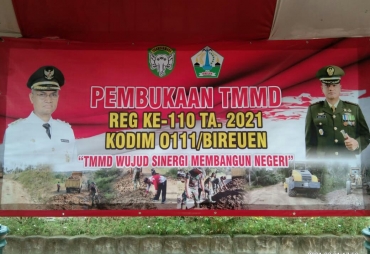 Kodim 0111 Bireuen Gelar TMMD ke-110 Tahun 2021