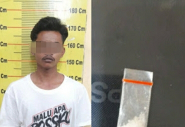 Belum Sempat Menikmati Shabu Pemuda Ini Diciduk Polsek Deli Tua 