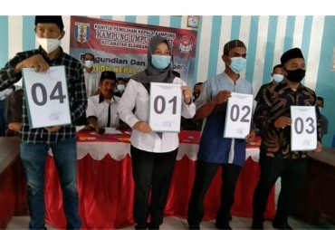 Tahapan Pemilihan Kepala Kampung Umpu Bhakti 4 Calon Ambil Nomor Urut
