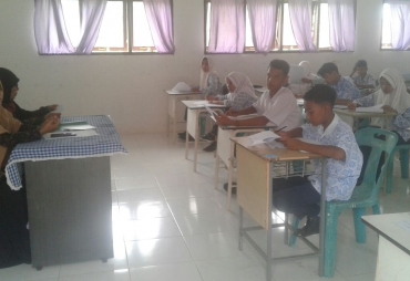 Pelaksanaan Ujian SMPN 2 Jangka Bireuen Hari Pertama Berjalan Lancar