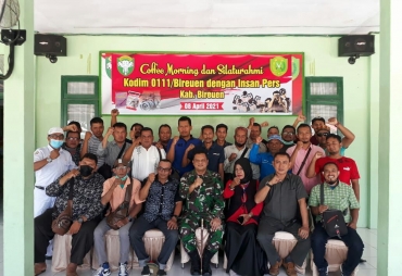 Perkuat Sinergitas Dandim 0111 Bireuen Silahturahmi Bersama Wartawan