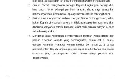 Camat Medan Maimun Berikan Klarifikasi Terkait Pemberitaan Kepling ll Kelurahan Jati