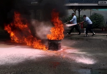 Rutan Kelas I Medan Gelar Simulasi Pelatihan Pemadaman Kebakaran