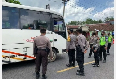 Polres Way Kanan Laksanakan Operasi Yustisi di Jalinsum 