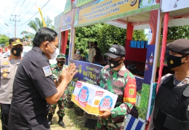 Bersama Dandim dan Kapolres, Bupati Bengkulu Utara Kunjungi Pos Pam