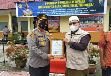Beri Penghargaan Kapolres Batu Bara Apresiasi Terwujudnya Kamtibmas Kondusif