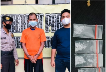 Bisnis Sabu Pria ini diangkut Polsek Sunggal