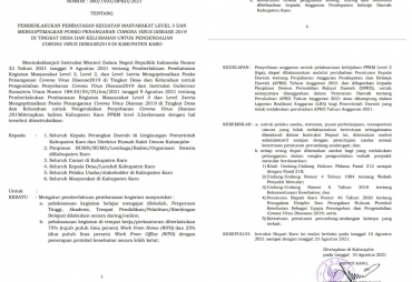 Bupati Karo Keluarkan Instruksi PPKM Diperpanjang Hingga 23 Agustus