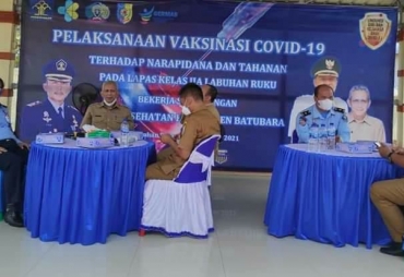Lapas Labuhan Ruku Kembali Laksanakan Vaksinasi Covid-19 dengan 520 WBP