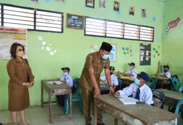 Dinkes Kabupaten Labuhanbatu Memantau Pembelajaran Tatap Muka