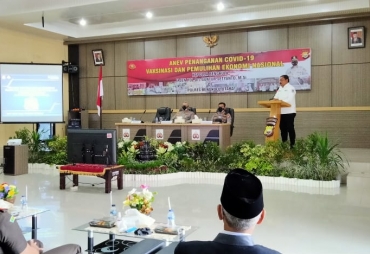 Bupati Mian Hadiri Rakor Anev Perkembangan Covid-19 Bengkulu Utara