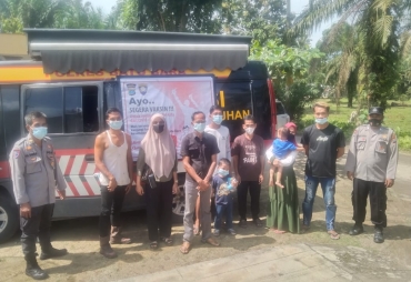 Sat Binmas Polres Batubara Ajak Masyarakat Sukseskan Vaksinasi