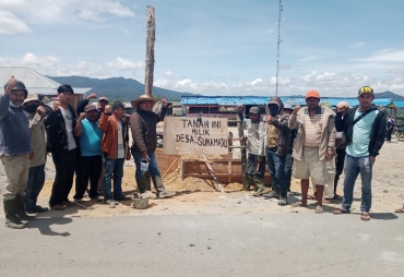 Ratusan Masyarakat Desa Sukamaju Karo Lakukan Perlawanan Terhadap PT BUK