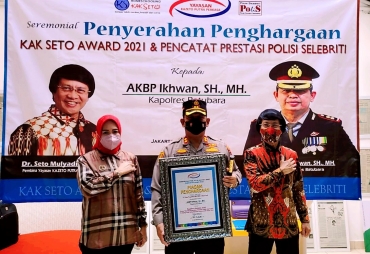Diserahkan Kak Seto Kapolres Batu Bara Terima Penghargaan dari LPAI