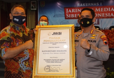 Aplikasi LIBAS Kapolrestabes Semarang Dapat Penghargaan dari JMSI
