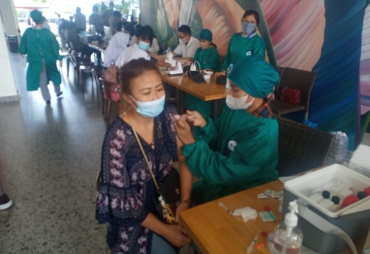 Polsek Medan Baru Percepatan Giat Vaksinasi