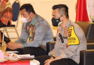 PJU Polresta Deli Serdang Ikuti Zoom Meeting Serentak Kapolri