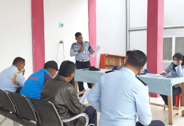 Rutan Kelas IIB Kabanjahe Gelar Rapat di Jajaran Pengamanan