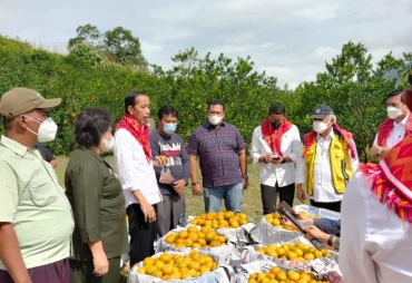 Bupati Karo Dan Warga Kawasan LMD Sambut Kunker Presiden Jokowi 