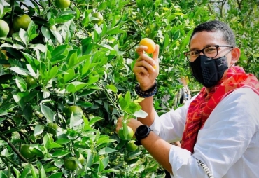 Menparekraf Dampingi Presiden RI Berkunjung Ke Karo