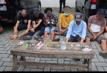 Grebek Kampung Narkoba di Tanjung Morawa Polresta Deli Serdang Amankan 16 Orang