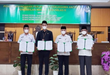 Perjanjian Kerjasama Antara Pengadilan Negeri Tais Kelas II Dengan Tiga OPD Di Lingkungan Pemerintah Kabupaten Seluma 