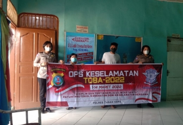 Ops Keselamatan Toba Polres Tanah Karo Laksanakan Himbauan Keselamatan Via Radio
