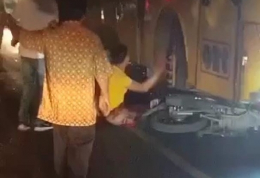 Tabrakan Dengan Bus Pengendara Supra Dilarikan Ke Rumah Sakit