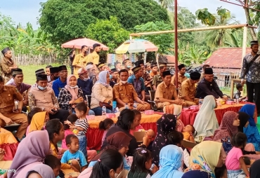 Sedekah Adat Pemdes Benakat Minyak Minta Bantuan Pemkab dan DPRD PALI Untuk Perluas Lahan Sawah