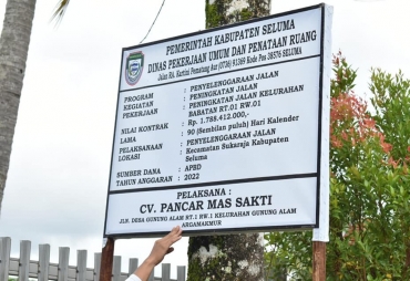 Pembangunan  Jalan Di Kecamatan Sukaraja Dan Air Periukan Dimulai