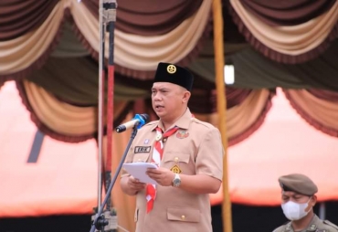 Bupati Labuhanbatu Saat Memberikan Sambutannya Sebelum Pembukaan Jambore Tahun 2022