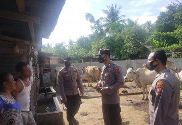 Personil Polres Batu Bara Sosialisasi Kepada Peternak