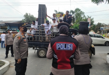 Polresta Deli Serdang Kawal Pelaksanaan Unjuk Rasa dari Elemen Massa DPP AMPK