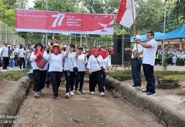 Sambut HUT RI, PTPN III Kebun Sei Silau Adakan Jalan Santai dan Luckidraw