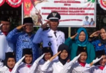 Pemdes Benakat Minyak Gelar Upacara Peringatan HUT RI ke-77