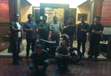 Personel Satreskrim Polres Batu Bara memangkap Pelaku Pencurian Sepeda Motor (foto: ist)