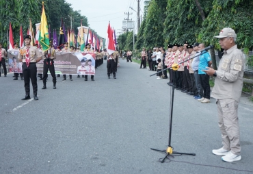 Bupati Asahan Lepas Kirab Tangkal Napza Kwartil Dawrah Gerakan Pramuka Sumut