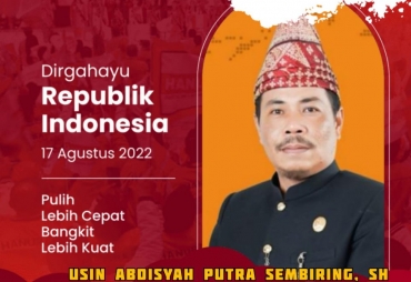 Ketua Bapemperda Dewan Perwakilan Rakyat Daerah (DPRD) Provinsi Bengkulu, dari Fraksi Partai Hanura, Usin Abdisyah Sembiring SH