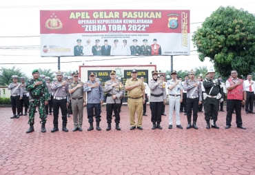 Wabup Asahan Hadiri Apel Gelar Pasukan OPS Zebra Toba 2022