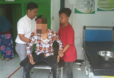 Tampak Pengendara Motor CBR 150 mengalami Luka-luka