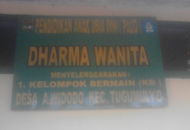 Papan Merk Nama Sekolah PAUD