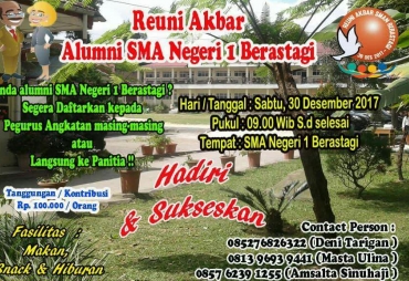 Jadwal Reuni SMAN 1 Berastagi 