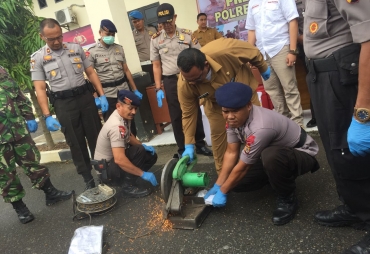 Kondisi Satuan Polres Memusnahkan Senjata 