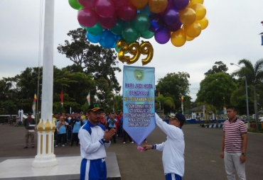 Apel Gabungan dan pelepasan Balon Dalam rangka HUT Kota Bengkulu 