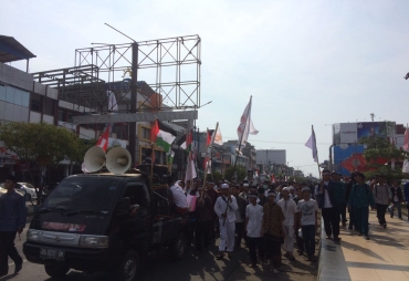 Tampak AMMB mengelar aksi solidaritas Palestina