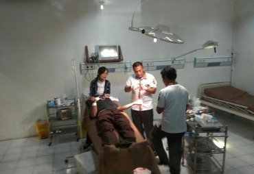 Jenazah Dalangit Sitepu saat di kamar jenazah Rumah Sakit Umum