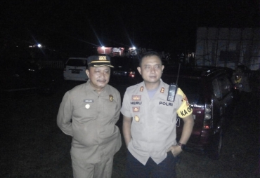Tampak Kapolres Bengkulu dan Satpol PP memantau Langsung Pleno PPK
